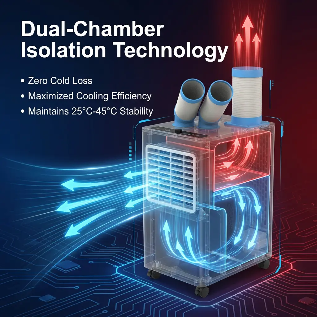 OEM Corpus Metallum album 24 7 Dual Duct Cold Heat Solatio Portable Macula Cooler Industrial Air Conditioner for Workshop