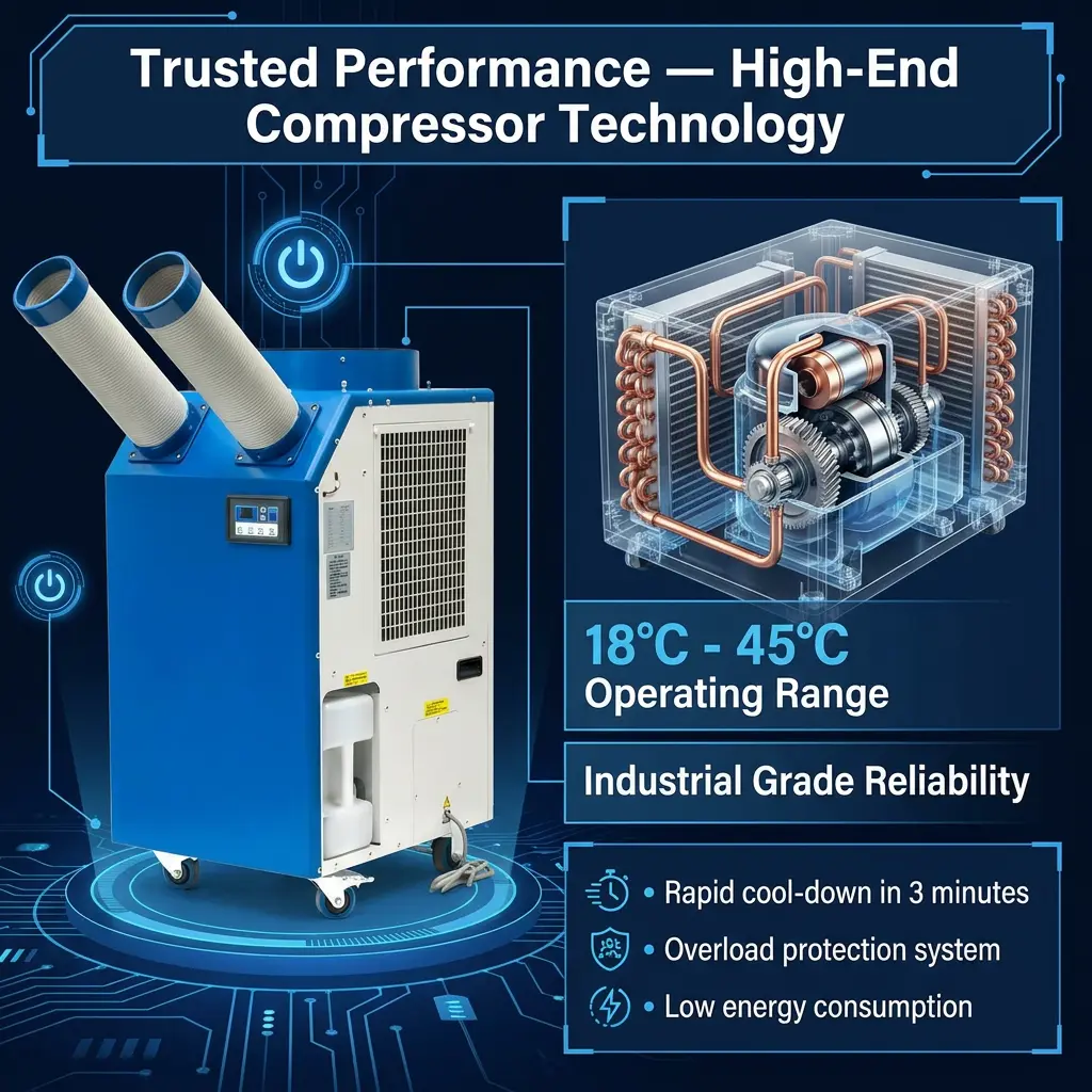 Altera 14L Magnae Lacus 2700W Power 9300BTU Gyratorius Compressor Portable Macula Cooler Industrial Aeris Conditioner pro Workshop Altera 14L Magnae Lacus 2700W Power 9300BTU Gyratorius Compressor Portable Macula Cooler Industrial Aeris Conditioner pro Workshop