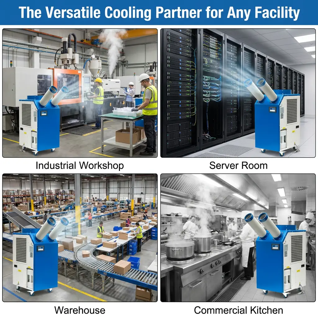 Altera 14L Magnae Lacus 2700W Power 9300BTU Gyratorius Compressor Portable Macula Cooler Industrial Aeris Conditioner pro Workshop