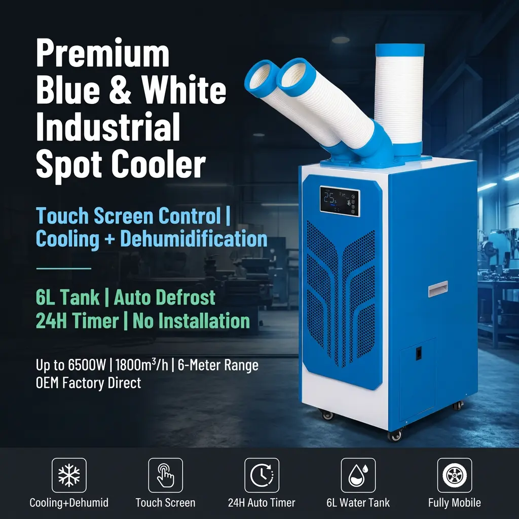 Custom Butterfly Wing Hexagonal Honeycomb 24H Timer Spot Cooler Portable Industrial AC Cum Outdoor Event Tentorium Custom Butterfly Wing Hexagonal Honeycomb 24H Timer Spot Cooler Portable Industrial AC Cum Outdoor Event Tentorium