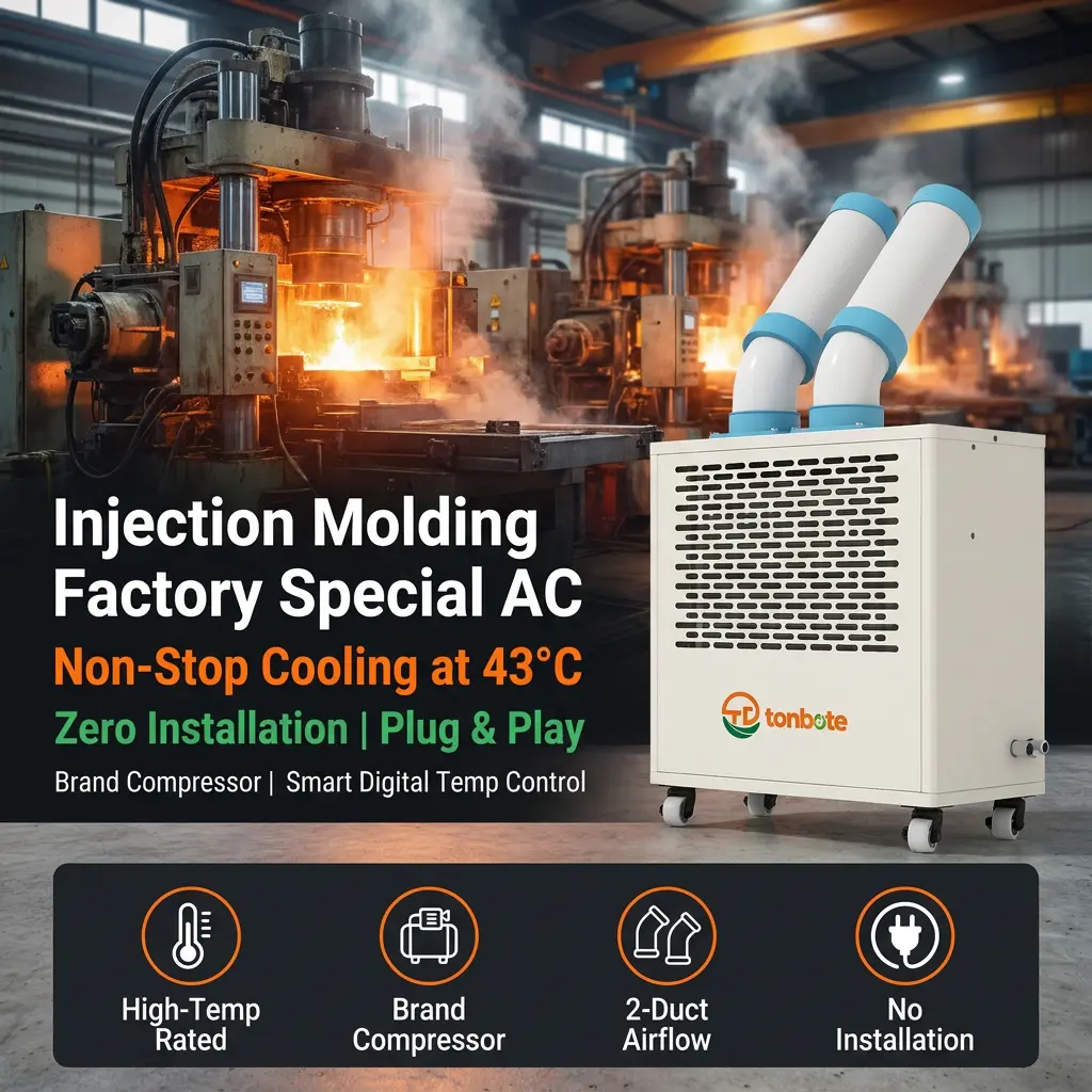 Custom Low Profile White Dual Cooling Duct Plug Play Movable Macula Cooler Portable Industrial AC Cum Commercial Coquina
