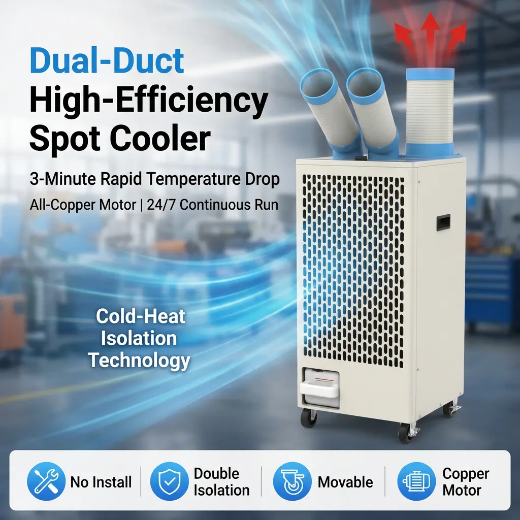 OEM Corpus Metallum album 24 7 Dual Duct Cold Heat Solatio Portable Macula Cooler Industrial Air Conditioner for Workshop